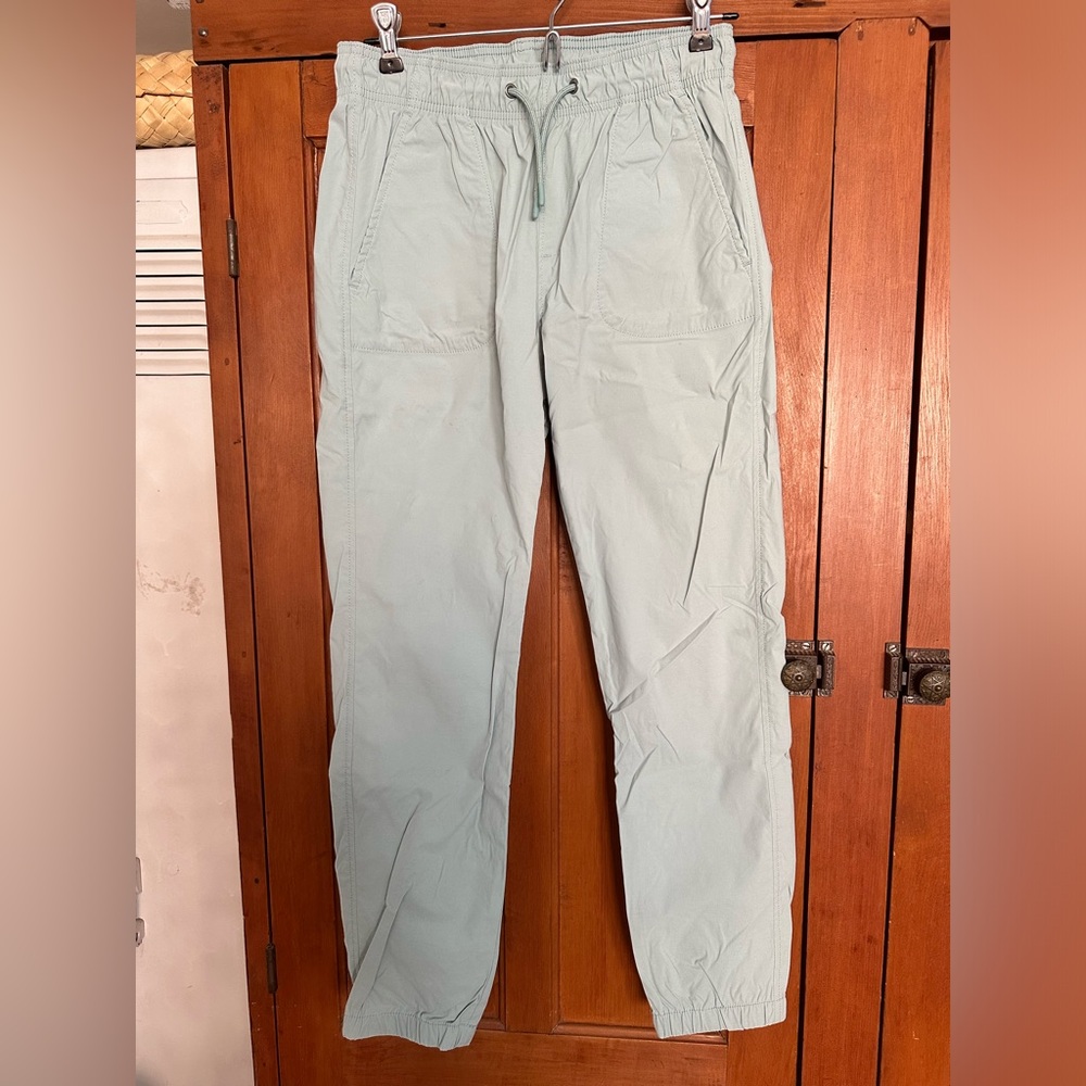 JCrew Crewcuts tech joggers pants EUC gray blue 14